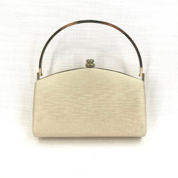 Vintage Women's Party Gold Clutches Hand Purse Bag Gold Chain Size One - Picture 1 of 5